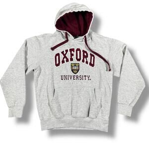 Oxford University Hoodie Sweatshirt Men’s Small Collegiate Pullover Gray